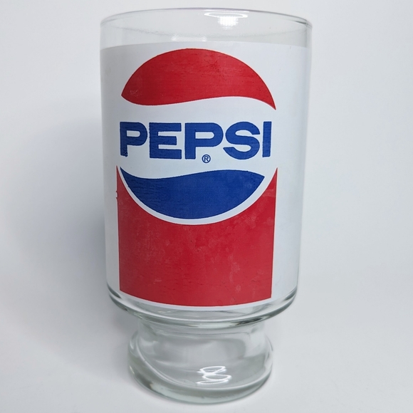 Vintage Pepsi-Cola Drinking Glass 32 Oz Jumbo Tumbler Large Red White Blue - Picture 2 of 7